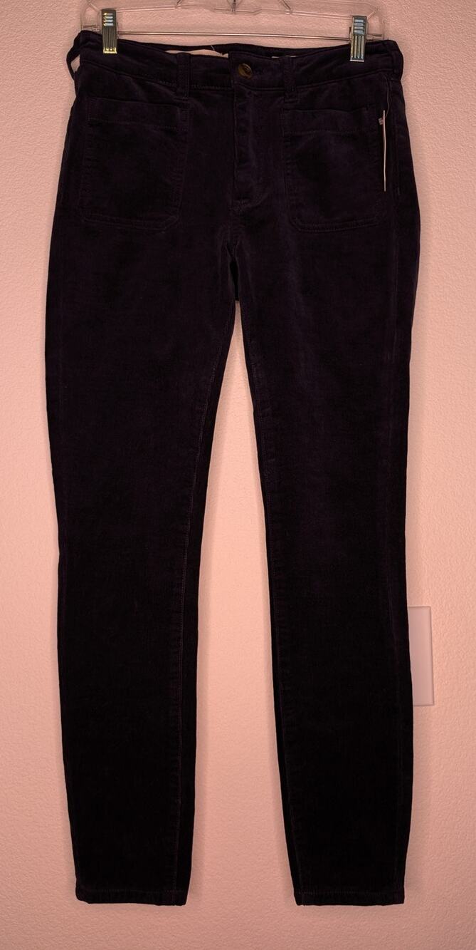 Anthropologie NWT Pilcro and Letterpress Blue Corduroy High-Rise Skinny Jeans 27